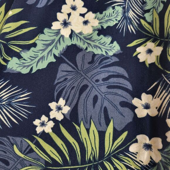 Tommy Bahama Pajama Capri M Womens Blue Tropical Print Soft Pull On Cuffed - Picture 4 of 7